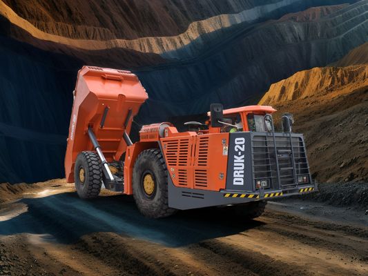 Eklemli Yeraltı Madencilik Mekiği 20 ton yük kapasitesi Minitruck
