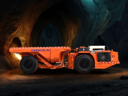 DERUI DRUK-30 A 30 Ton'luk Faydalı Yük Kapasitesi Yeraltı Madencilik Kamyonu VOLVO Orijinal motor